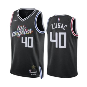 Dres Los Angeles Clippers Ivica Zubac 40 Nike 2022-23 City Edition Crno Swingman